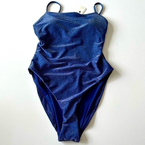 Aqua Swim Square Neck One Piece Swimsuit Size XS Color Sapphire. - Picture 3 of 10